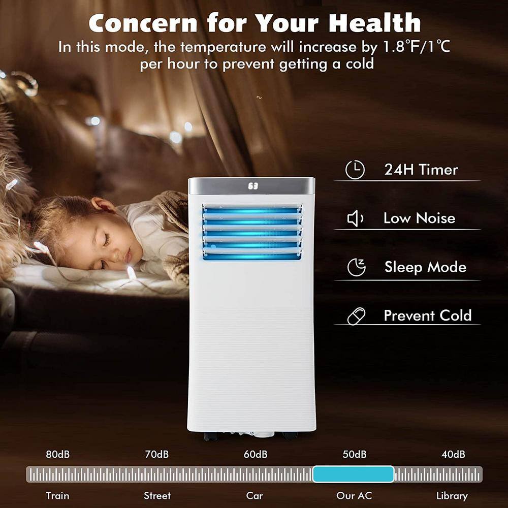 Gymax 8000 BTU Air Cooler wDehumidifier 3-in-1 Portable Air Conditioner Portable AC Unit for Home Office GYMHD0125