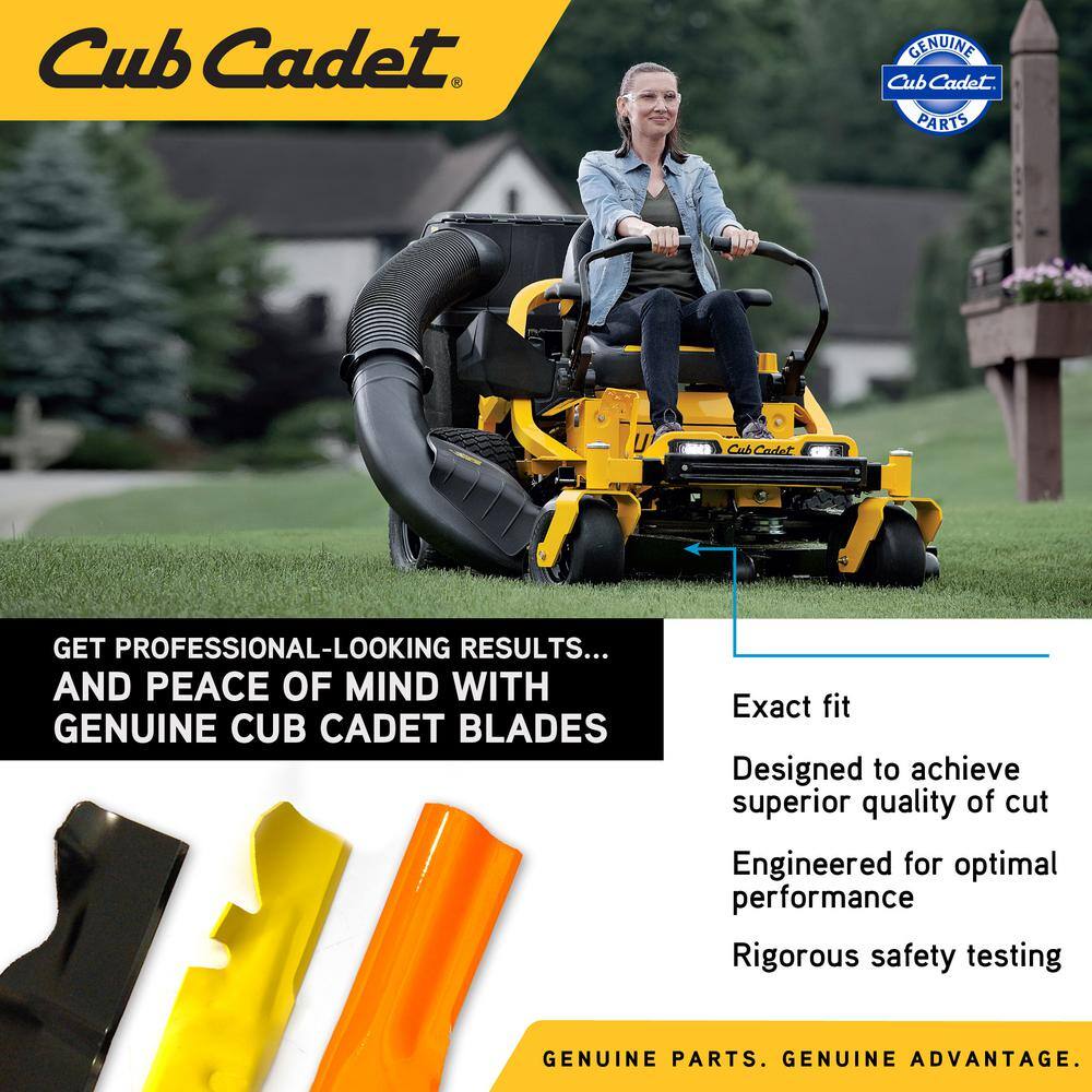 Cub Cadet Original Equipment High Lift Blade Set for Select 50 in. Riding Lawn Mowers with S-Shape Center OE# 742-05094 742P05094 490-110-C193