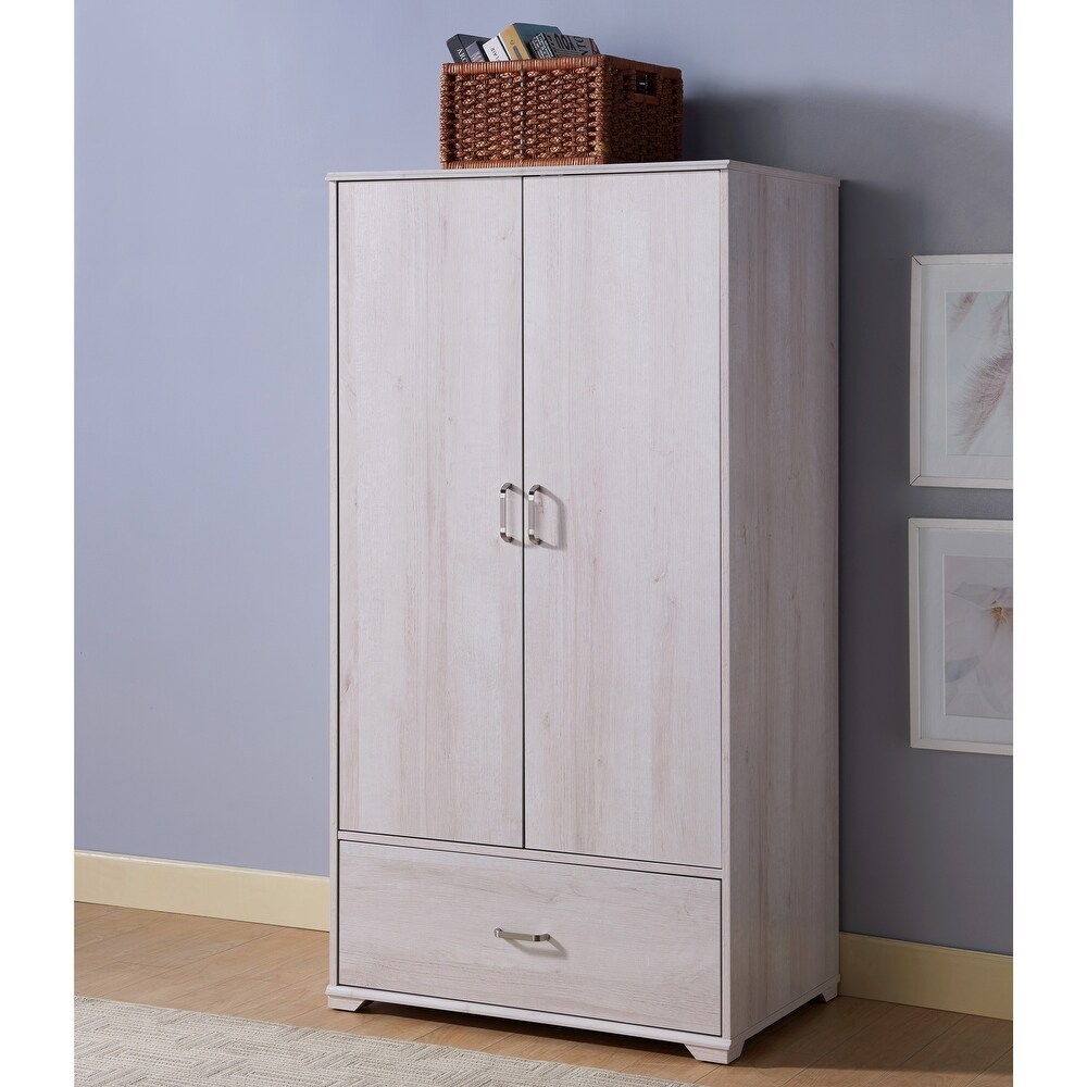 DH BASIC Contemporary Wardrobe Armoire with Bar Pulls by Denhour