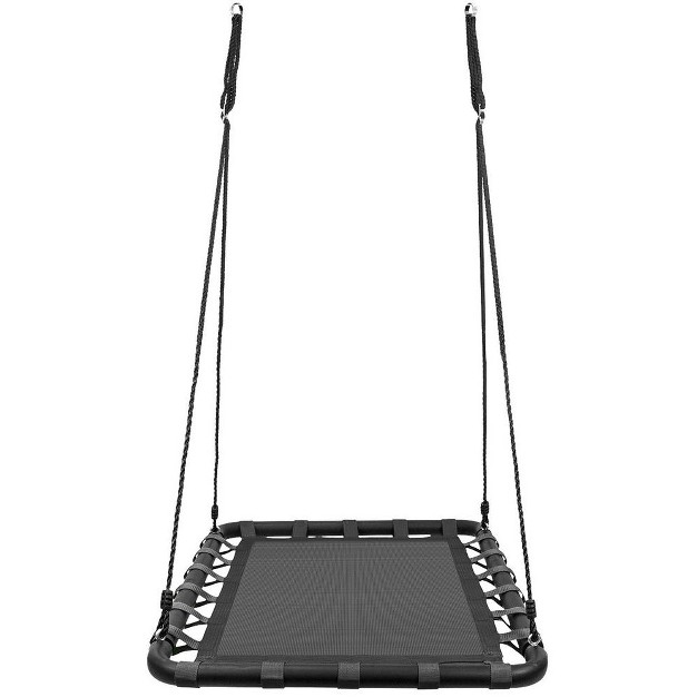 Sorbus Outdoor Platform Swing For Rectangular Mat Swing For Tree Swing Set Playground Accessories Included Rectangle Black