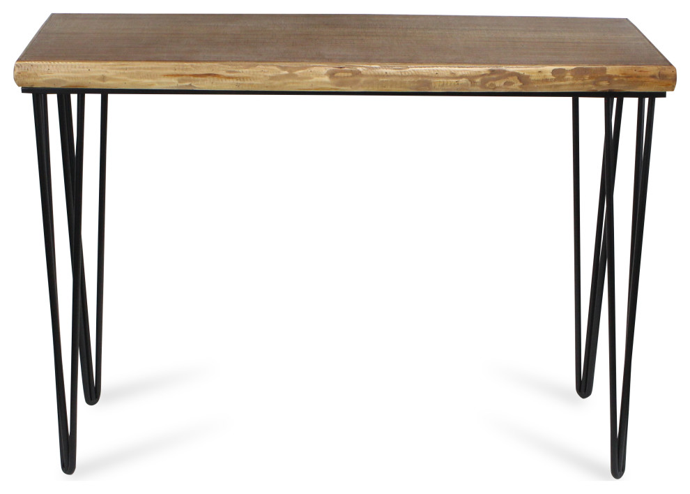 Rectangular Wood Table With Metal Legs   Industrial   Side Tables And End Tables   by Cheungs  Houzz