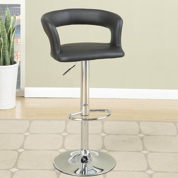 Adjustable Height Bar Stool ，PVC / Faux Leather ，Set of 2