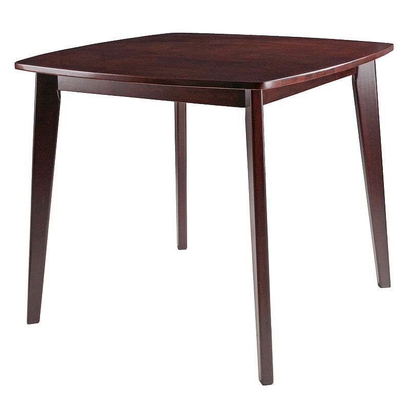 34 Walnut Wood Square Dining Table with Tapered Legs