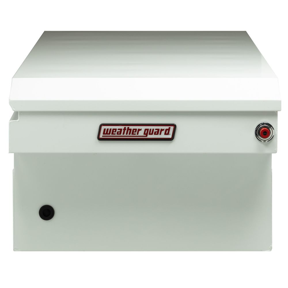 Weather Guard Saddle Box Steel Full Extra Wide White