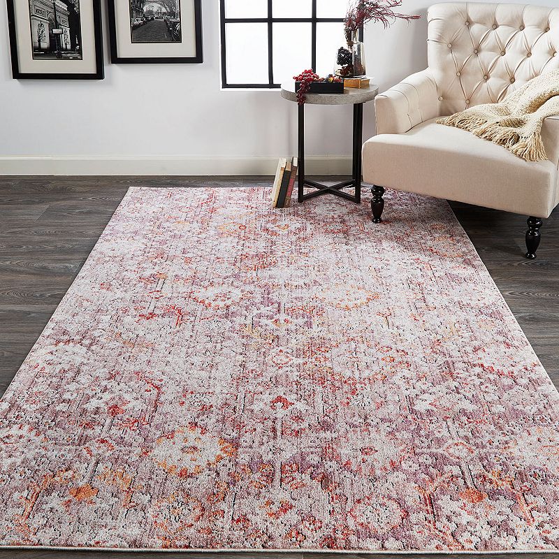 Weave and Wander Matana Pink Ornamental Area Rug