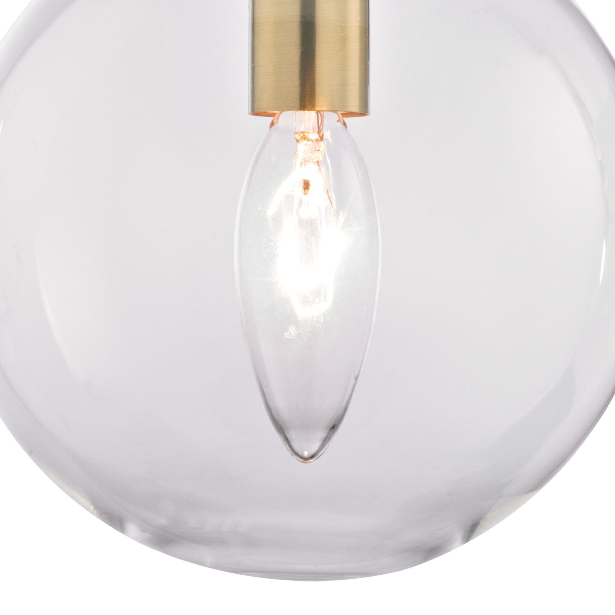 Boudreaux 1-Light Wall Lamp in Antique Gold and Matte Black with Sphere-shaped Glass