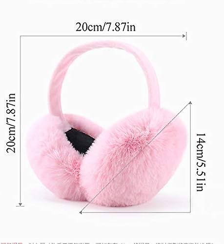 Winter Ear Muffs Faux Fur Warm Earmuffs Cute Foldable Outdoor Ear Warmers For Women Girlsblack