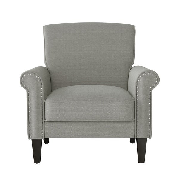 Copper Grove Herve Dove Grey Linen Arm Chair