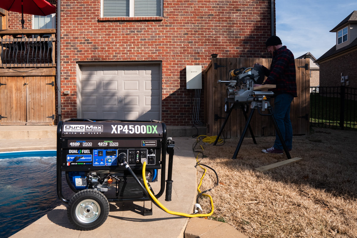 4,500 Watt Dual Fuel Portable Generator w/ CO Alert