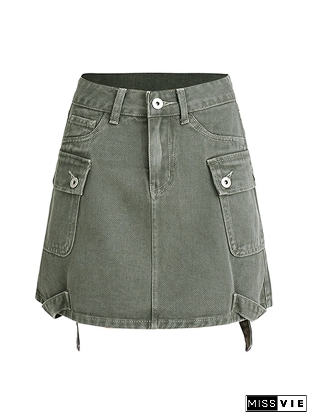 Slim Pocket Cargo Mini Skirt