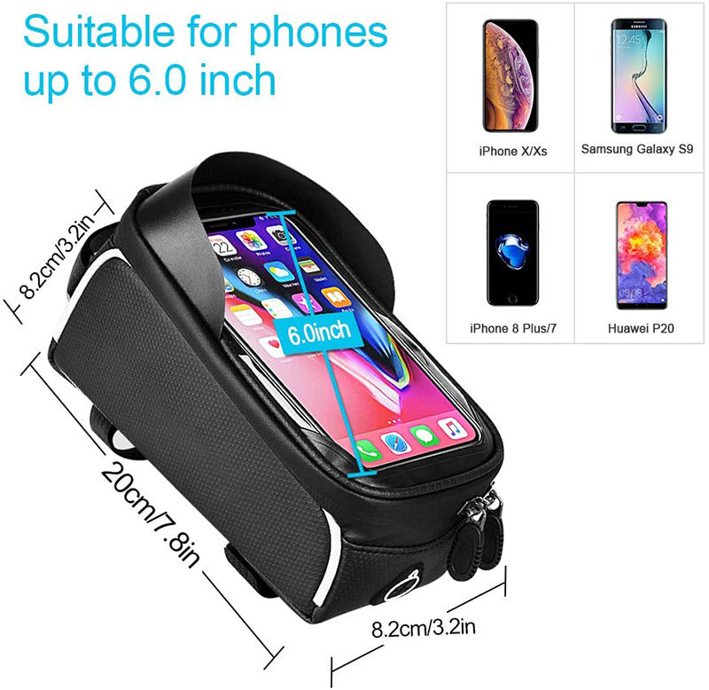 Factory Direct Selling  Waterproof Outdoor Easy Installation Cycling Bicycle Bike Phone Bag For Outdoor