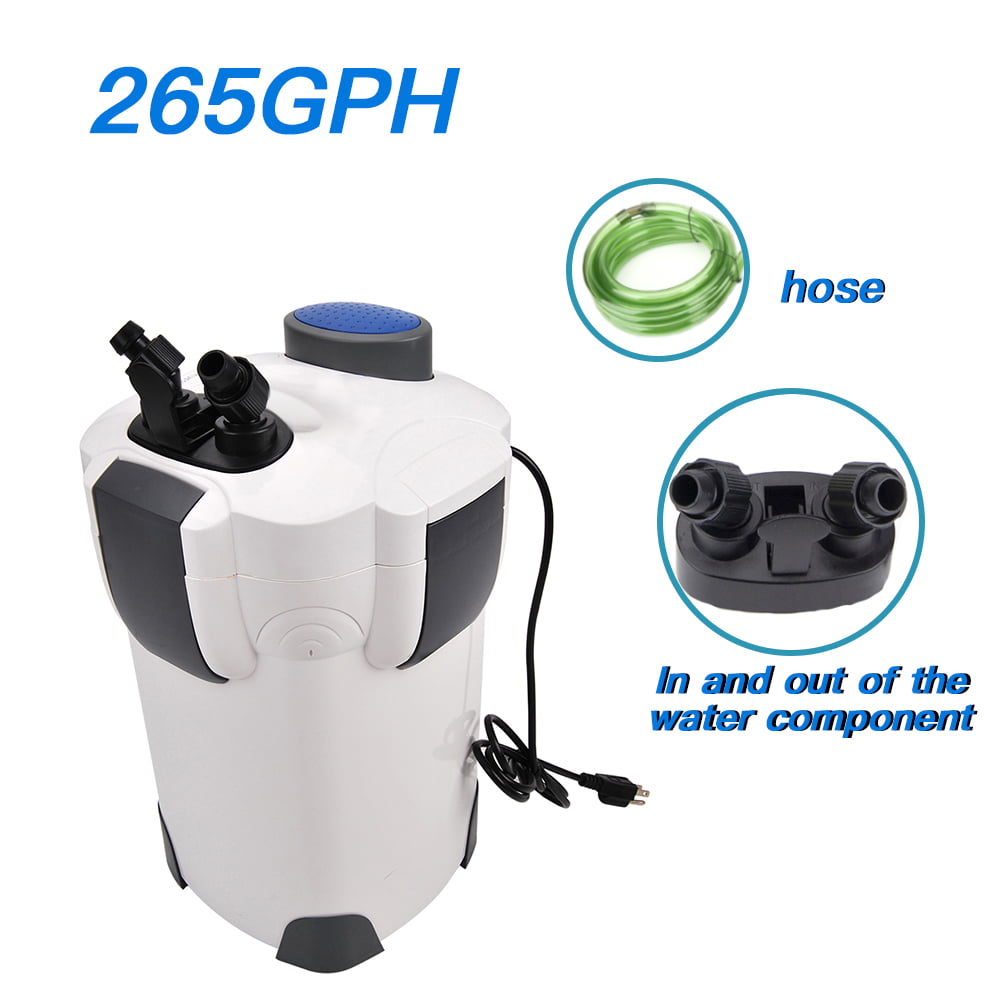 Polar Aurora 3-Stage External Aquarium Filter 265GPH with Builtin Pump Kit Canister New(HW-302)