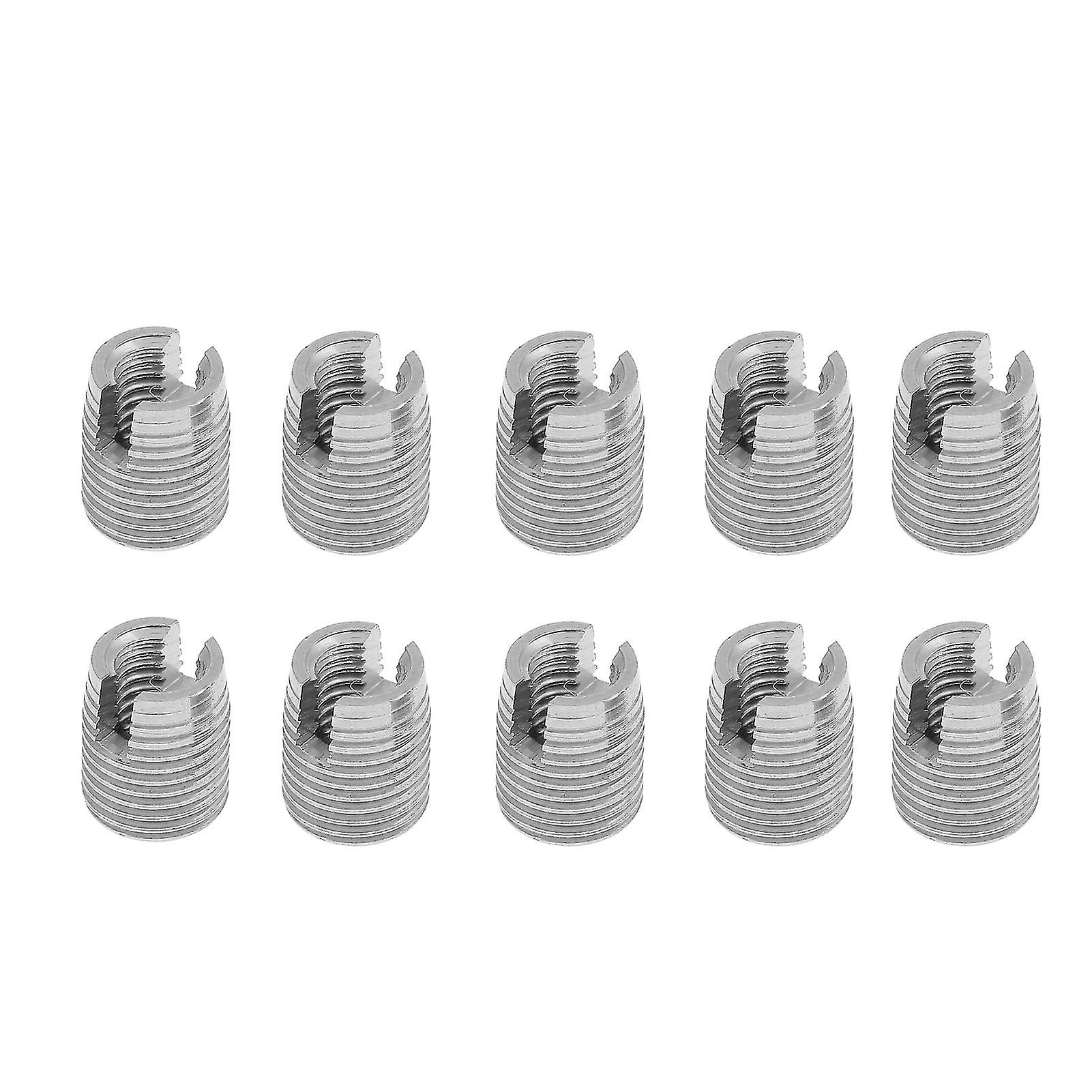 20pcs Stainless Steel SUS303 Self Tapping Slotted Screw Thread Insert M3 x 6mm