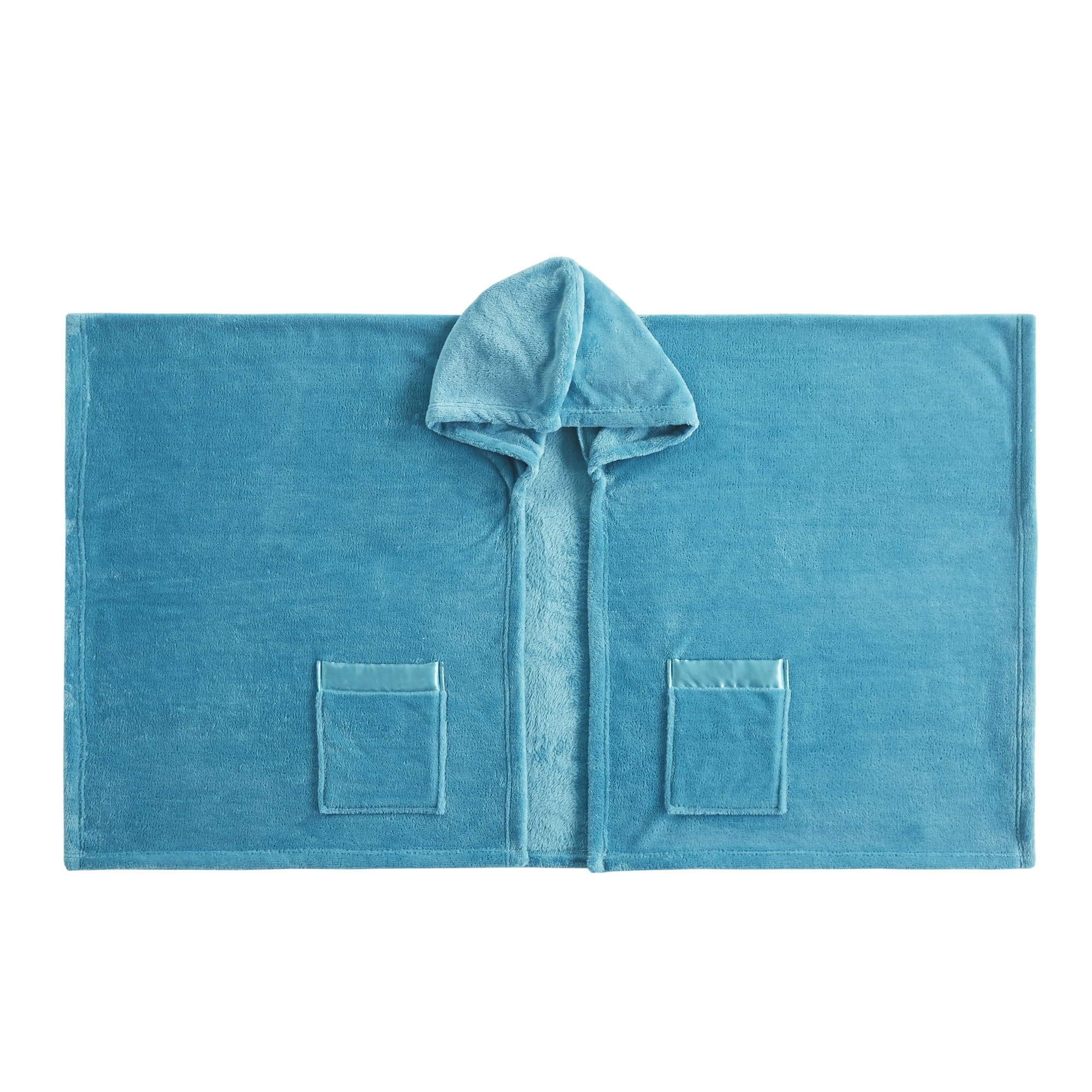 Comfort Spaces Teal Blue Polyester Plush Throw， 60