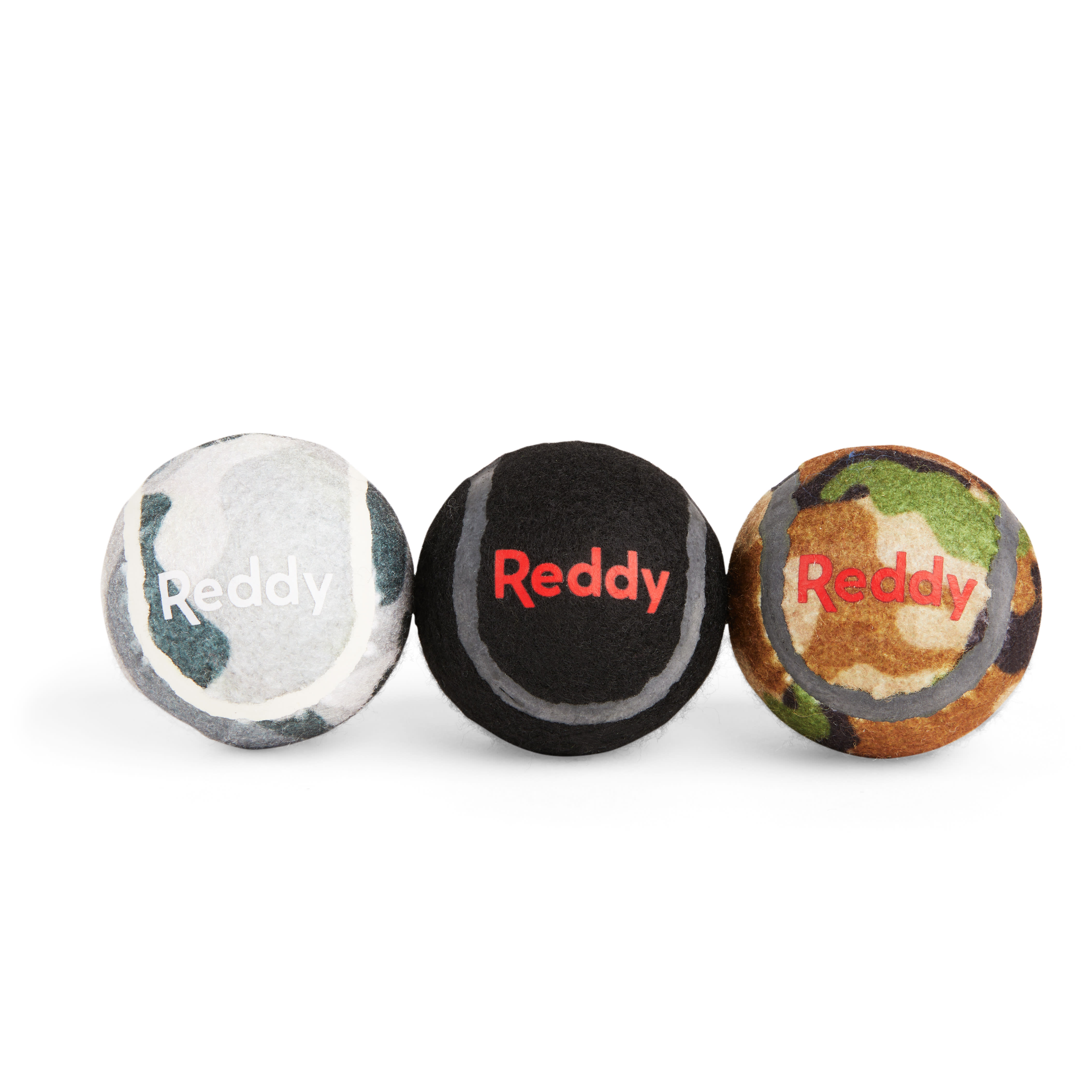 Reddy Camo Tennis Ball Dog Toy， Medium， Pack of 3