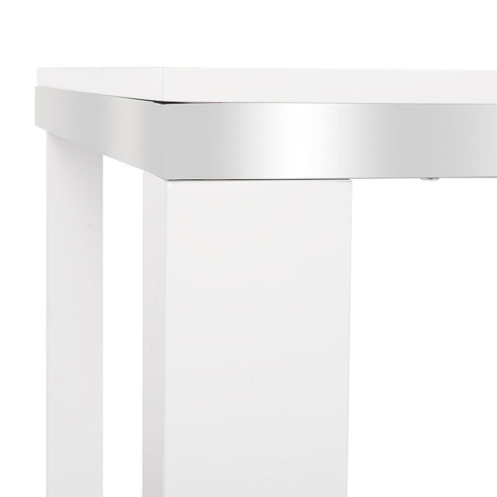 SAFAVIEH Enos White Chrome Desk