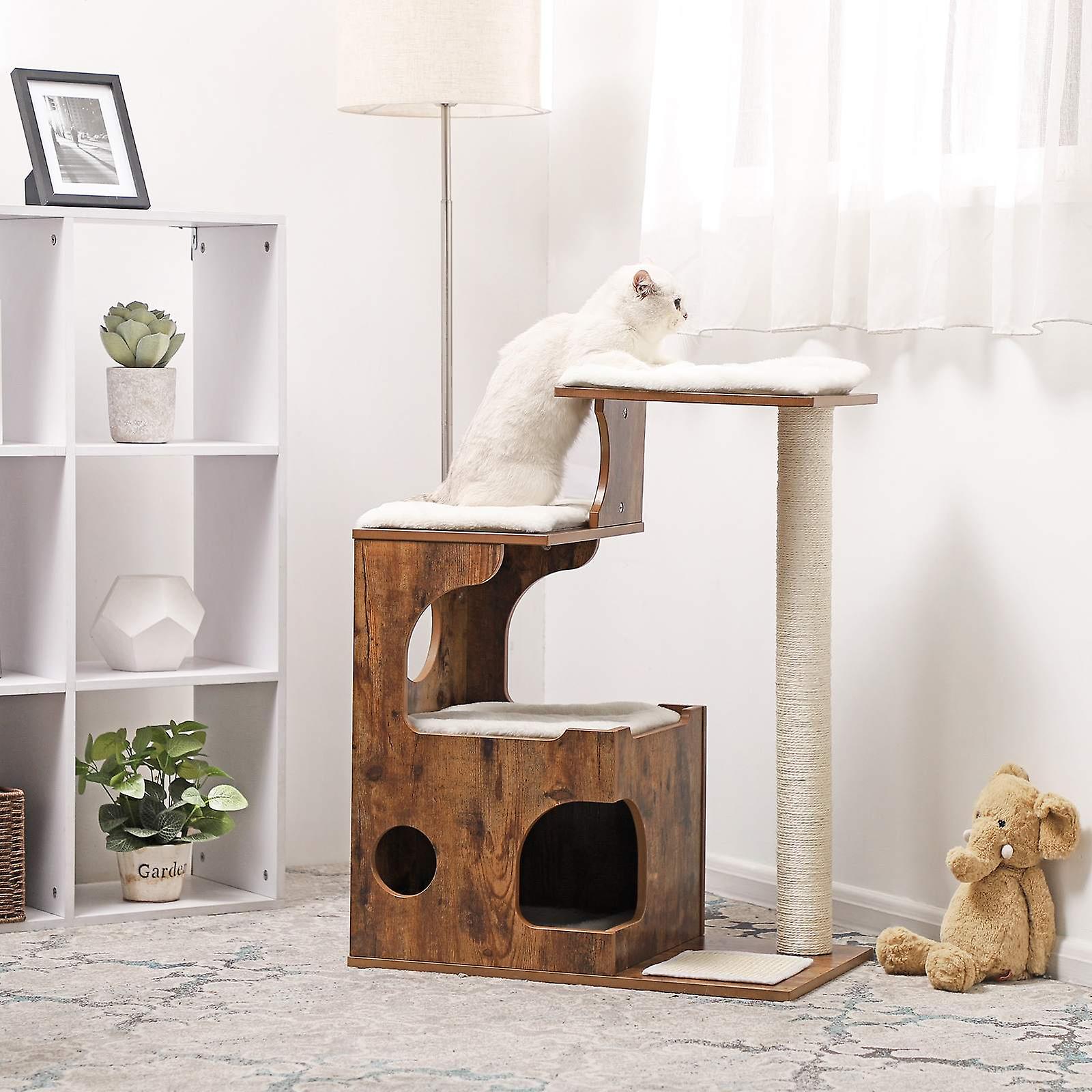 Cat tree 88 cm vintage brown