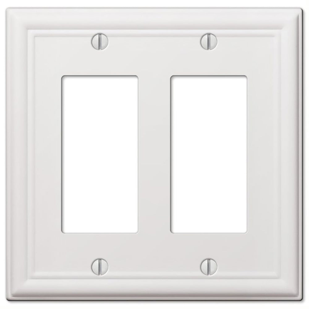 WALLPLATE CHELSEA 2R WHT