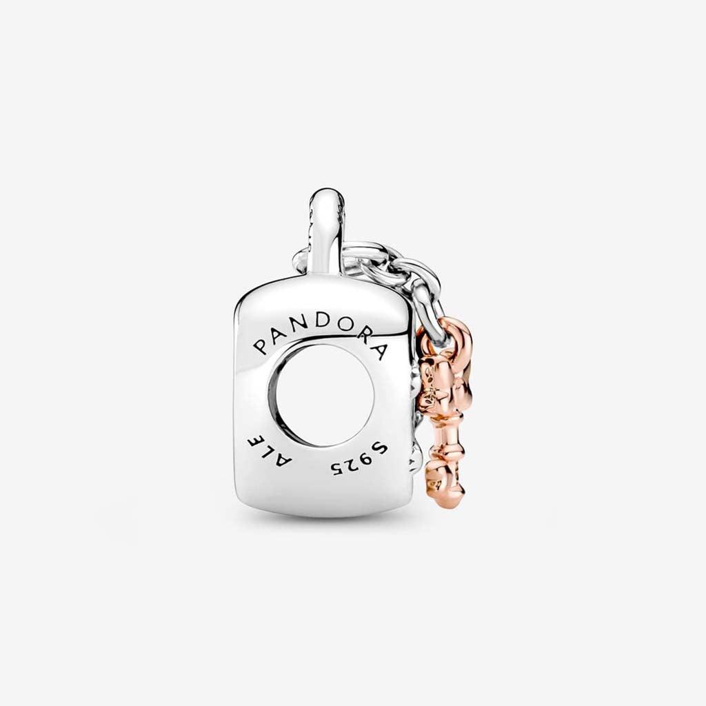 PANDORA  Disney Mickey Mouse & Minnie Mouse Padlock Charm