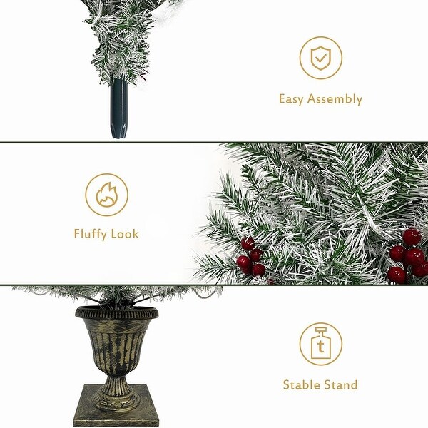 4 PCS PreLit Xmas Tree Artificial Christmas