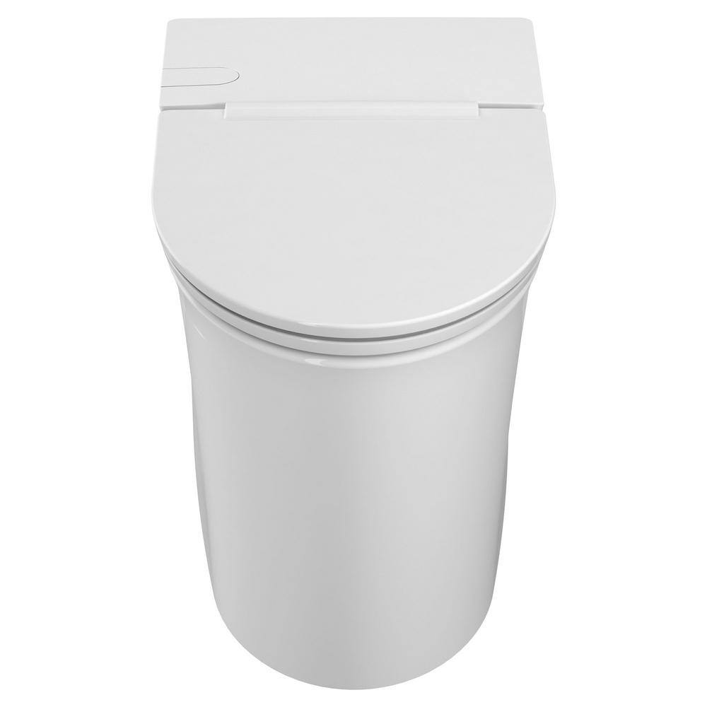 American Standard Studio S 1-piece 1.0 GPF Single Flush Elongated Low-Profile Toilet in White Seat Included 2548A100.020