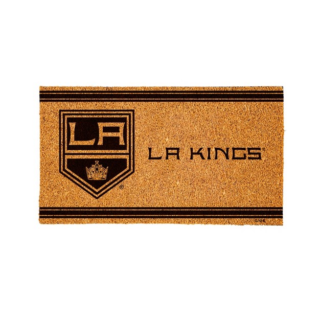 Evergreen Los Angeles Kings Logo Natural Coir 28 X 16 Inches Indoor Outdoor Doormat