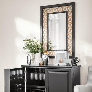 Home Decorators Collection Jamison Black Bar with Expandable Storage SK18215A