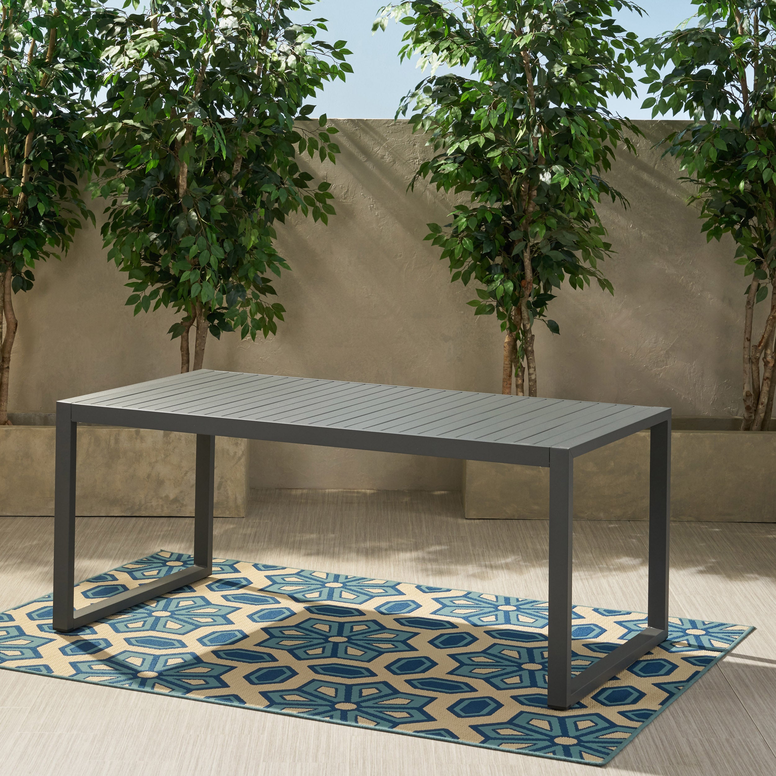 Nealie Outdoor Aluminum Dining Table