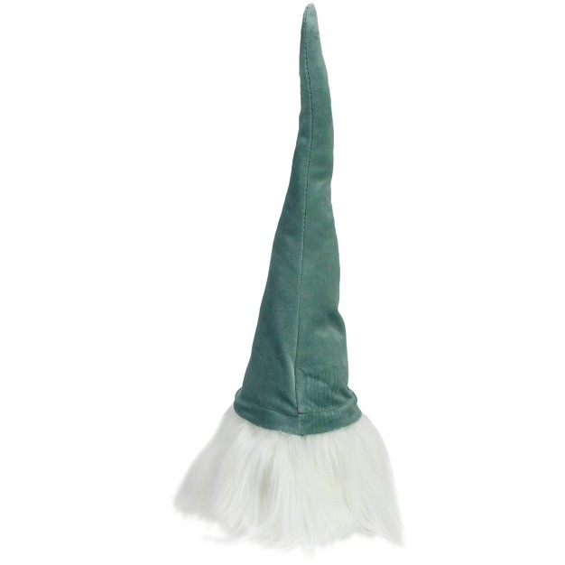 Green And White Gnome Head Christmas Tabletop Decor