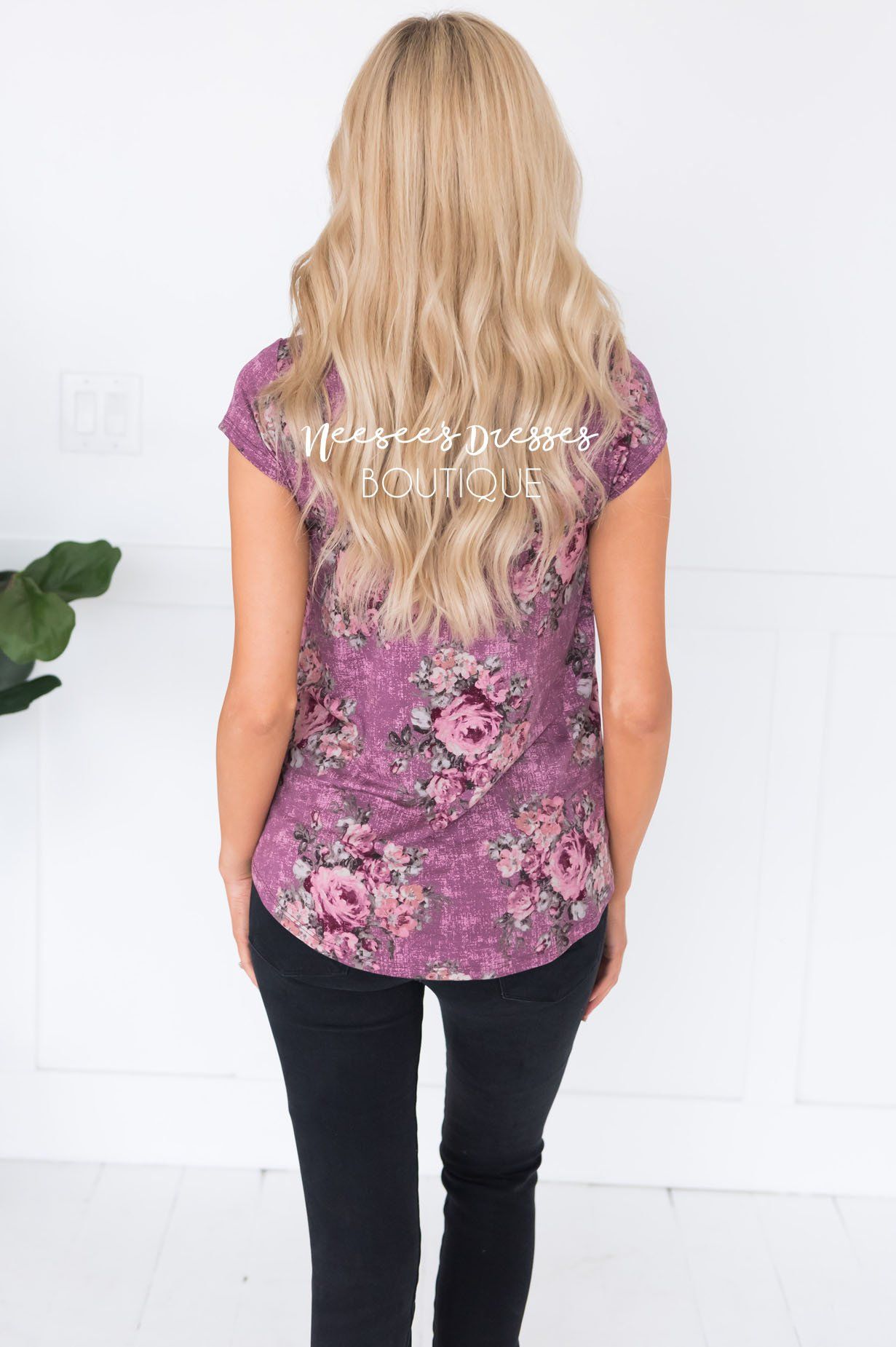 Anytime Floral Modest Top