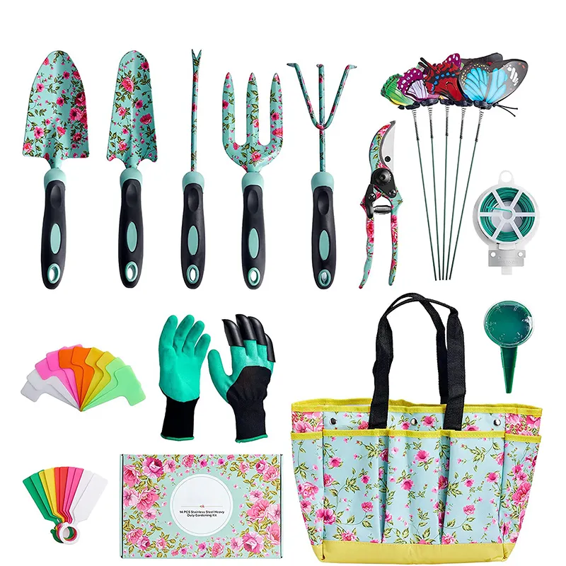 13 Pieces Mini Garden Hand Tools Miniature Planting Gardening Tool Gift Set Oem For Indoor multifunctional garden hand tool set