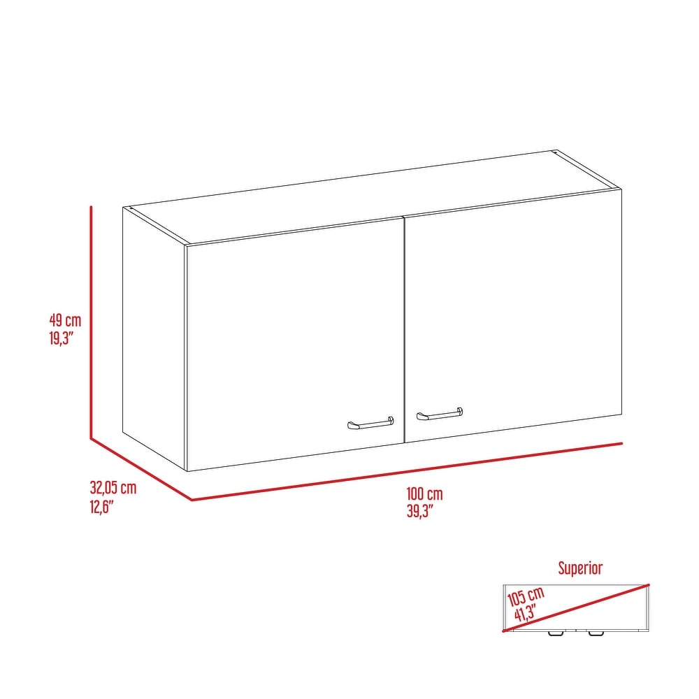 Rectangle 2 Door Wall Cabinet