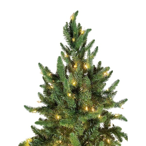 Overton PreLit Artificial Pine Christmas Tree with Clear Lights