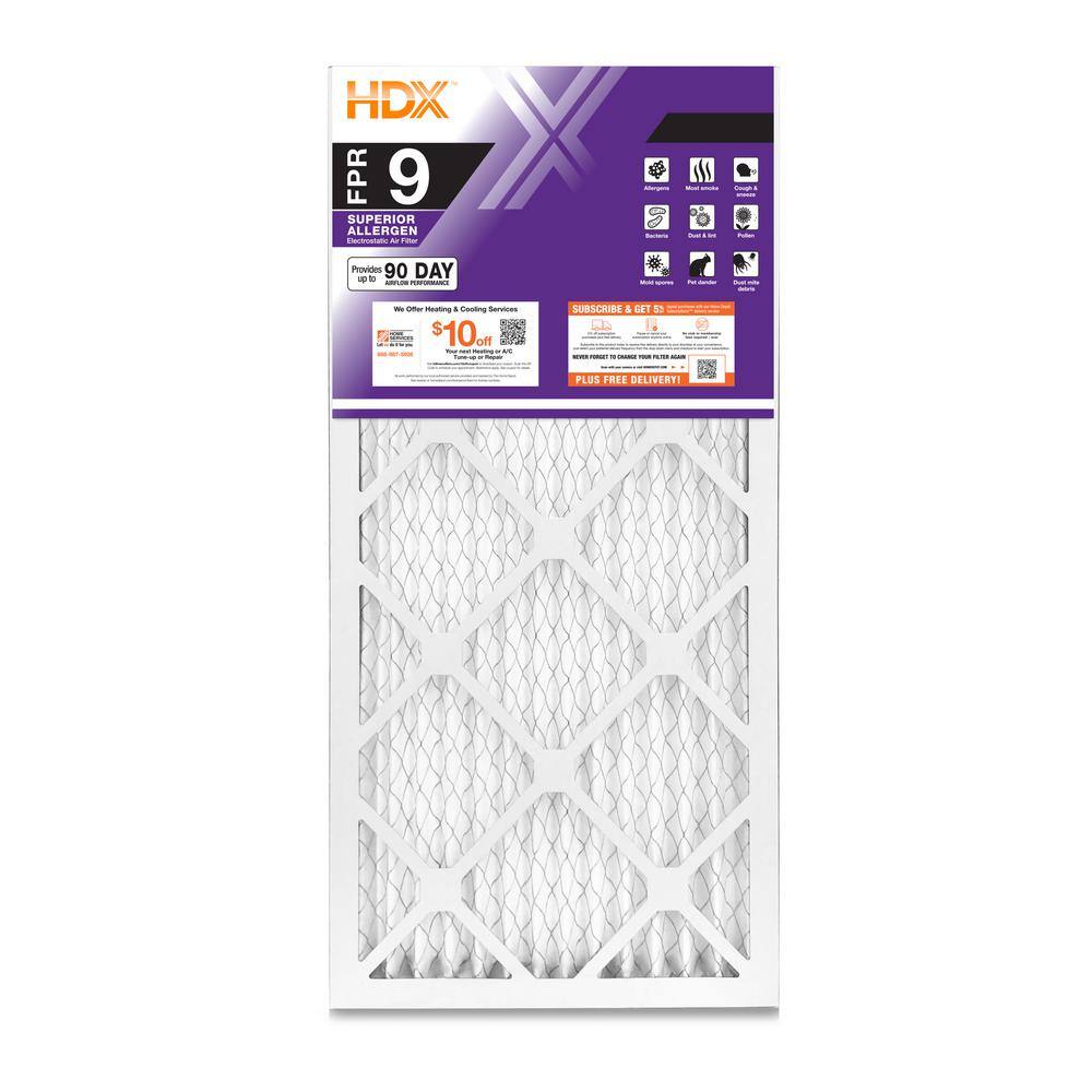 HDX 12 in. x 18 in. x 1 in. Superior Pleated Air Filter FPR 9 HDX1P9-011218