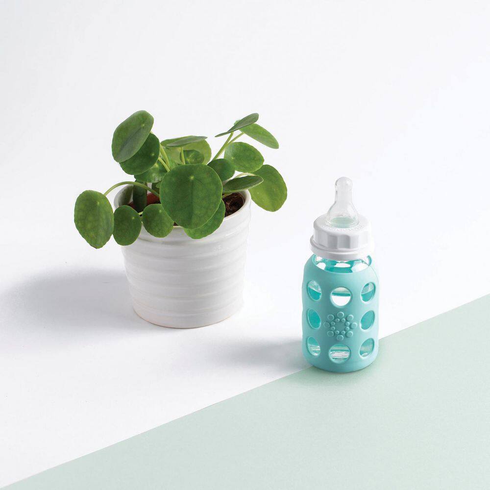 Lifefactory 9 oz. Assorted Color Glass Baby Bottle Starter Set (Set of 6) LF120408C4
