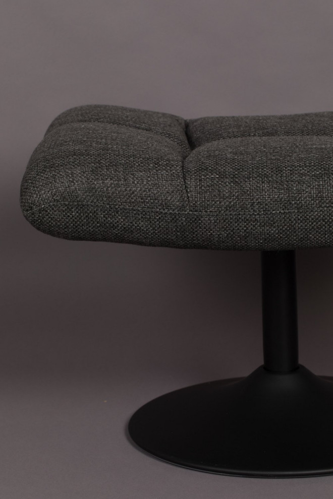 Dark Gray Upholstered Ottoman  Dutchbone Bar   Transitional   Footstools And Ottomans   by Luxury Furnitures  Houzz