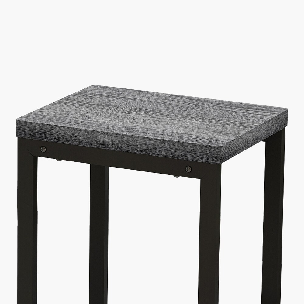 Long Dining Table Set with 3 Stools Pub Kitchen Set