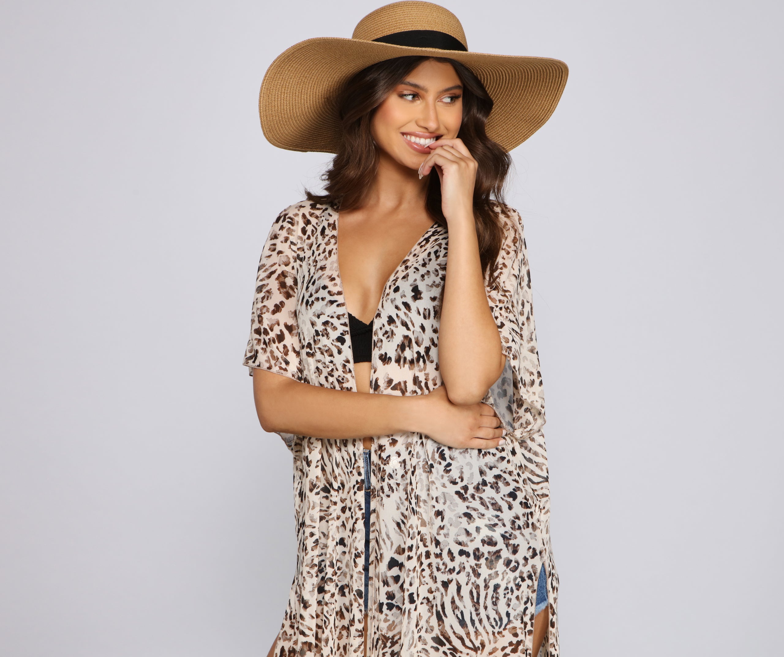 Fab And Fierce Leopard Print Kimono