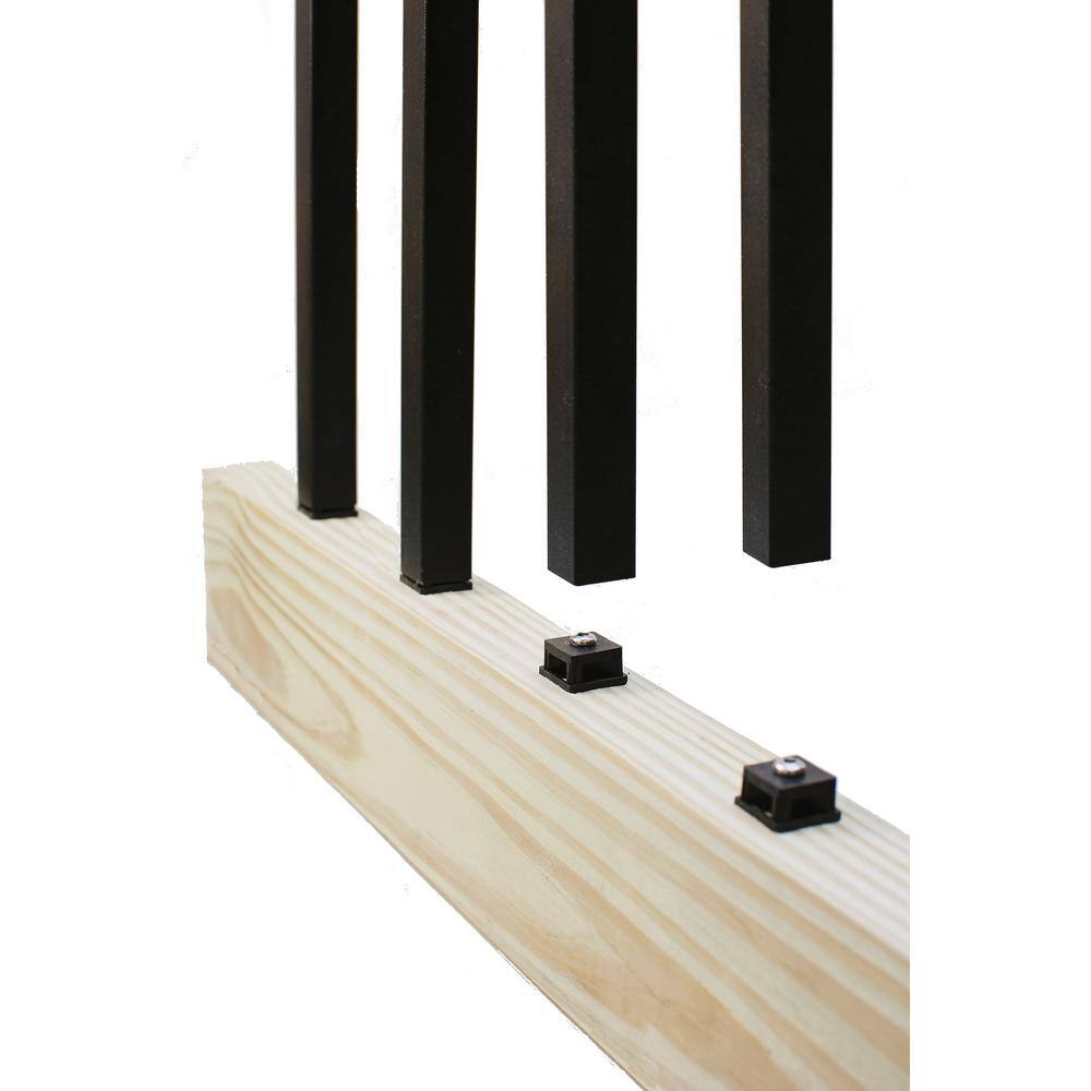 Precision Black Square Plastic Baluster Connectors (20-Pack) BALCON-SB