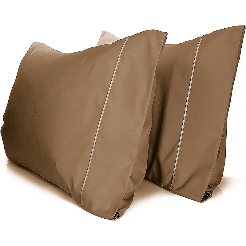 2PC Rayon From Ultra Soft Solid Performance Pillowcase Set - Luxclub