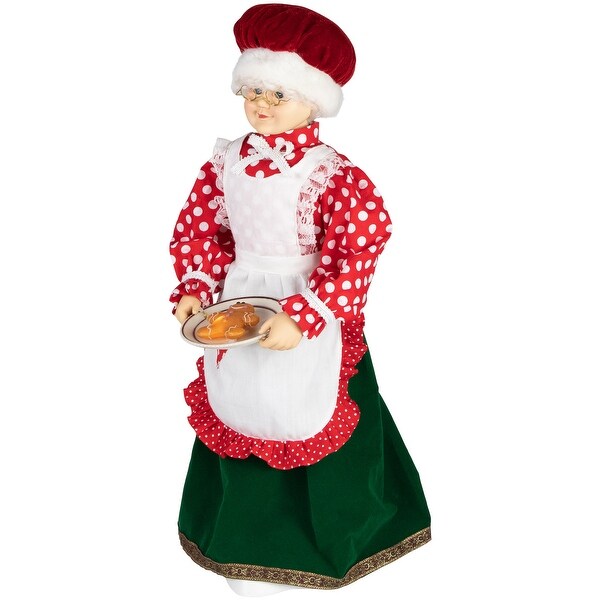 24 Animated Musical Mrs. Claus Gingerbread Cookie Christmas Figure