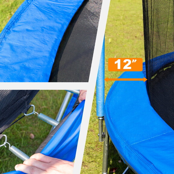 8FT Trampoline with Safety Enclosure Net  Heavy Du...