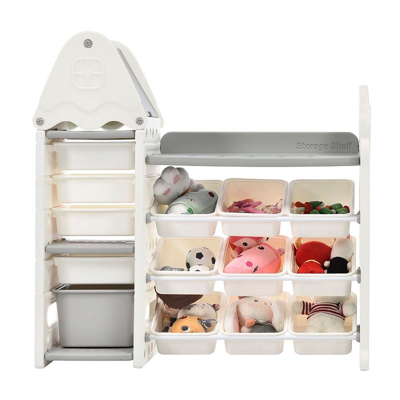 F.C Design Kids Toy Storage Organizer with 14 Bins