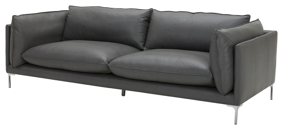 Divani Casa Harvest Modern Full Leather Sofa   Midcentury   Sofas   by Vig Furniture Inc.  Houzz