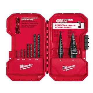 MW Black Oxide Step Drill Bit Set (10-Piece) 48-89-9222