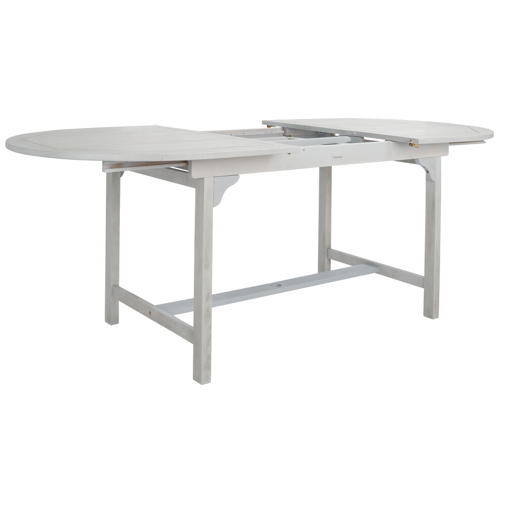 SAFAVIEH Hikaru 6 Chair 1 Table Extendable Patio Dining Set