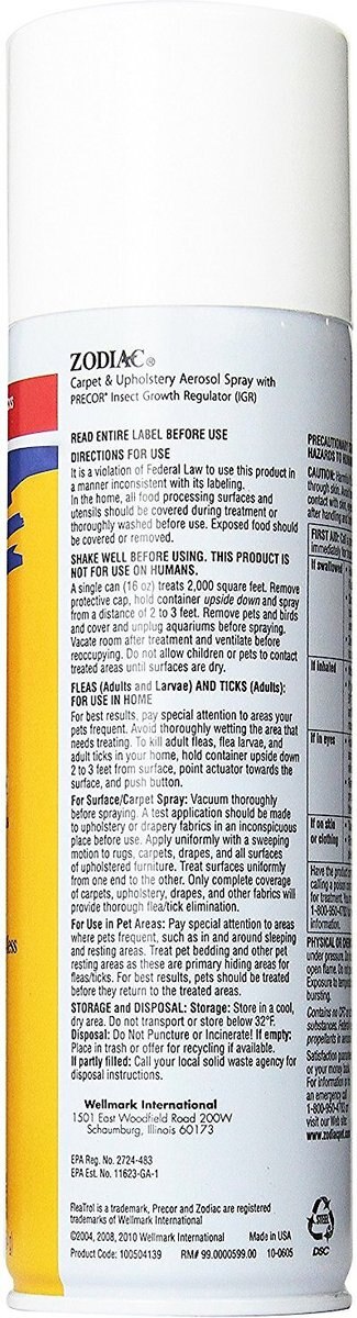 Zodiac Indoor Flea and Tick Spray for Dogs， Cats and Horses