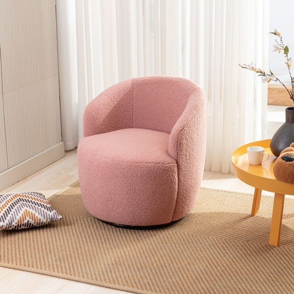 25inch Small Upholstered Fabric Swivel Accent Armchair