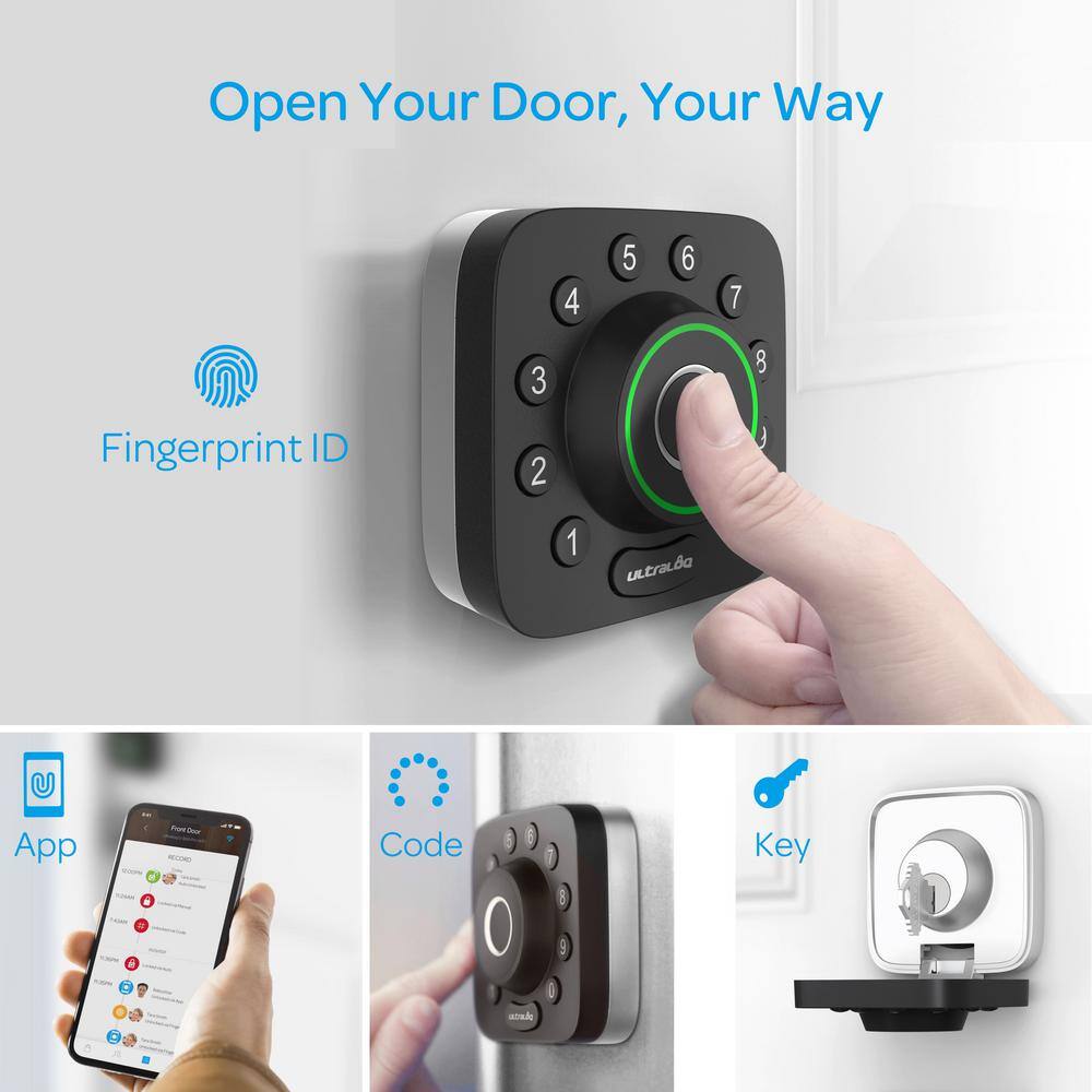 Ultraloq U-Bolt Pro Wi-Fi Deadbolt Smart Lock with Passage Handle UBPWHB