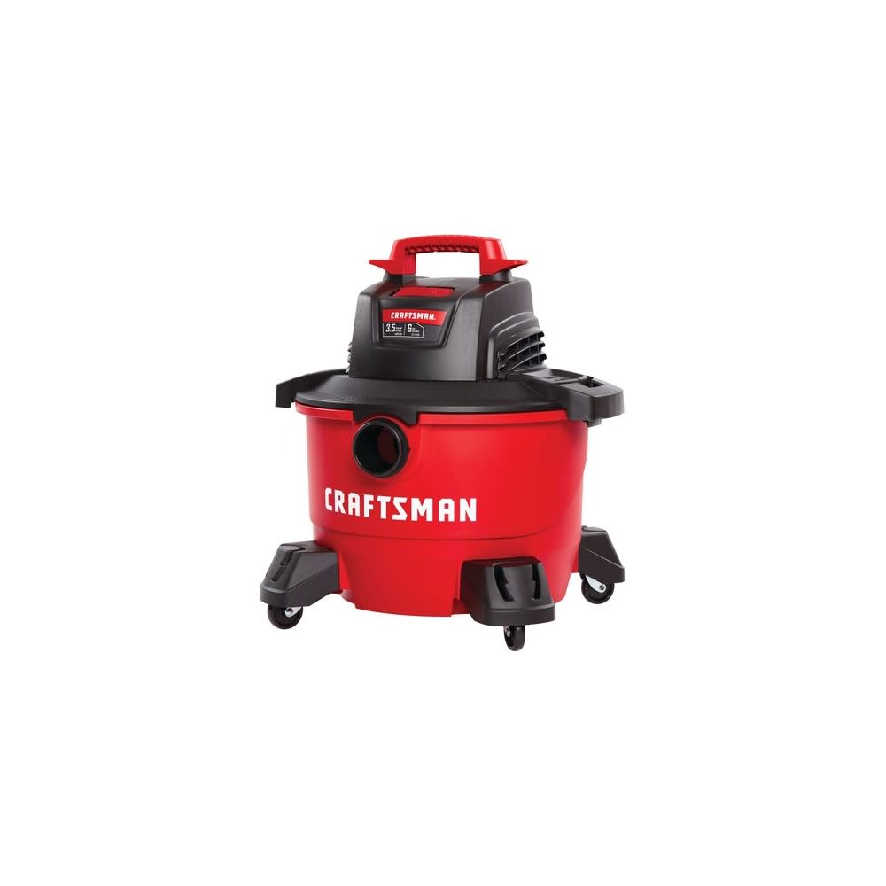 Craftsman Wet/Dry Vacuum 6 Gallon Corded 120V 3.5HP Peak ;